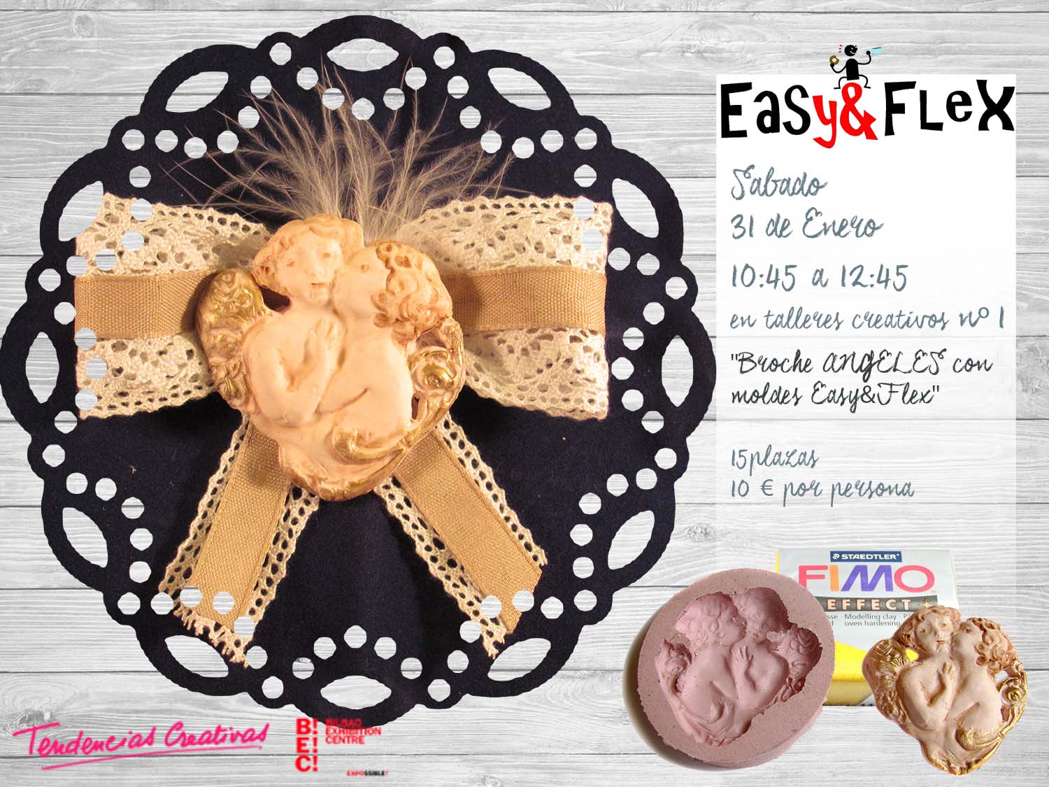 Curso MONTEJO. Broche EasyFlex en TENDENCIAS CREATIVAS 